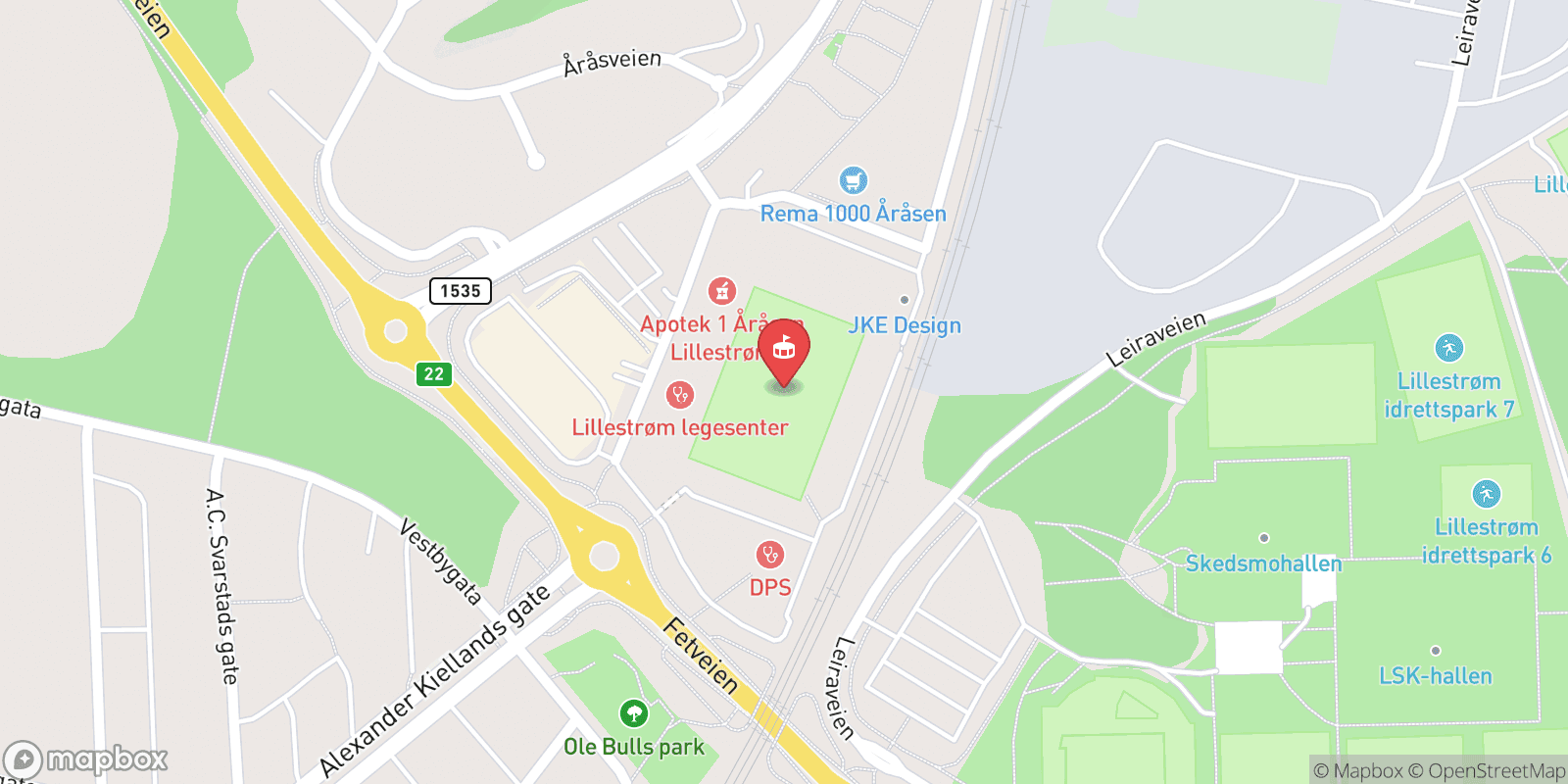 Mapa: Lillestrøm