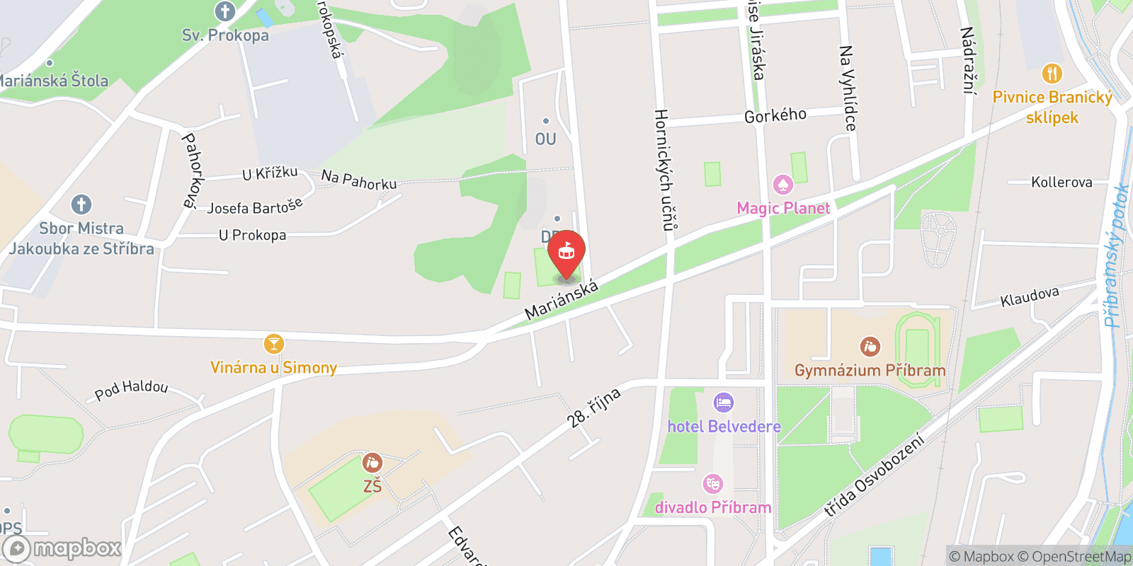 Mapa: Příbram