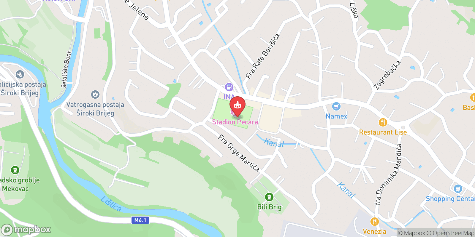 Mapa: Široki Brijeg